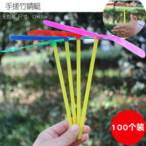 100 hand rubbed bamboo dragonfly plastic Flying Fairy Primary School students Childrens small toys gifts to send prizes