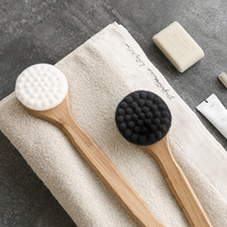 Long bamboo handle body bath brush microfiber silk massage bath brush back rub bath artifact Japanese multifunctional brush