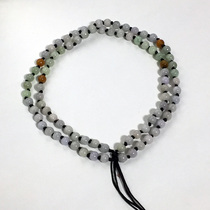 Jade A jade bead necklace lanyard pure natural three color jade pendant pendant bead chain for men and women affordable Fidelity