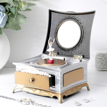 European classical rotating little girl dancing ballet music box Creative nostalgic gramophone music box Birthday gift