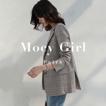 sandro asw small fragrant wind plaid suit suit 2021 Spring and Autumn New Korean temperament slim check suit jacket