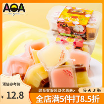 AOA Ice Cream Fruity Pudding Jelly Pudding 336g Strawberry Passion Fruit Mango Mangosteen Flavor Konjac Snacks