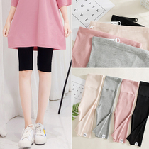 Pregnant women leggings summer thin shorts wear 5-point pants loose slim anti-light large size pregnant women pants