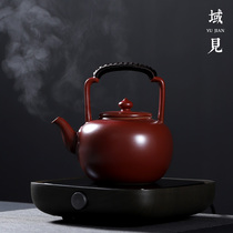 Domain Zajuju Red Electric pot boiled kettle ceramic pot cupboard tea retro-curved thermal ceramic ceramic pottery Chinese style