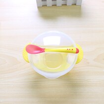 Han Gedi baby spoon baby soft spoon newborn warm rice paste spoon feeding water soft head supplementary food Bowl Spoon set Autumn