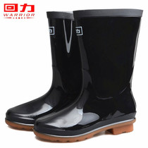 Huili rain shoes womens water shoes adult waterproof shoes non-slip rubber shoes womens high tube rain boots four seasons labor protection rubber shoes