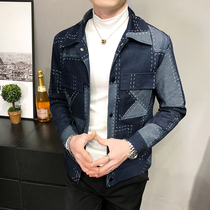 2021 Autumn New slim denim jacket casual Material Design Tide mens coat fashion trend jackets men