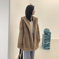 MSBEAST lazy wind imported purple label small female mink coat Female whole mink hooded medium and long fur coat