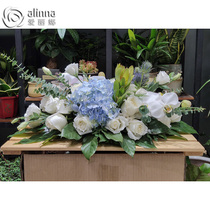 Mothers Day flowers conference table flower business banquet flowers sign to signing ceremony Terra flower podium flowers Tongcheng Express North