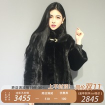 Mink coat women's imported whole mink slim fur coat 2021 Haining mink coat mink female mink short