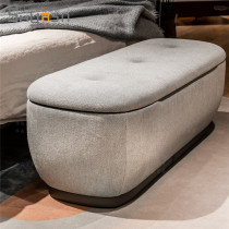 Italian Style Light Lavish Bedroom Storage Bed Tailstool Home Doorway Changing Shoes Stool Fashion Cloakroom Lounge Containing Stools