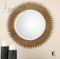 American soft-mounted wall hanging mirror porch mirror decorative mirror fireplace mirror stair walkway starter hanging mirror custom art