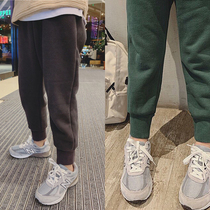 Boy plus velvet pants winter 2018 new childrens clothing children plus velvet pants girls padded leggings warm pants cotton pants