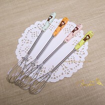 Cute Little Bear Manual Ceramic Handle Eggbeater Kitchen Baking Function Tool Stirrers Small Hairdresser