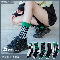Middle cylinder Sox children Chaonets Red Autumn Winter Pure Cotton Socks Shoes Woman 2021 New Spring Superfire Ocean Gas Black