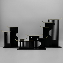 Modern New Chinese Creative Metal House Swing Piece Home Xuanguan Liquor Cabinet Decoration Office Handicraft Furnishing