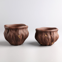 Mingquan Villa Yixing Liu Jingjing people pottery two materials 4 Lotus Cup purple sand Cup Tea Cup