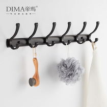 Punch-free clothes hook wall hanging wall wall space aluminum adhesive hook row hook clothes adhesive hook wall rack
