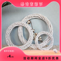 Christmas vines ring wicker choreographing handicraft flower arrangements flower ring wedding shop window door hanging evergreen flower vine circle adornment