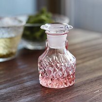 Japan ADERIA Ishizuka Nitako ISHIZUKA Crystal Glass Cyl Handmade Soy Bottle Vinegar Card Color Conditioning Cyl