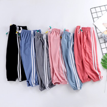 Child Pants 2022 New Children Anti-mosquito Pants Boy Girl Light Cage Pants Loose Sports Pants Thin CASUAL PANTS TIDE