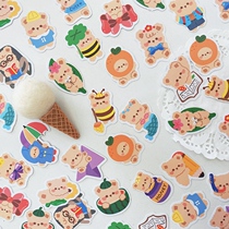 Xi Translates New Products 2021 Hands Tent Sticker Material Teenage Sweet Cute Cartoon Japan Hand Ledger Painting Diy Decorative Pattern Stickler Suit Fruit Ins Wind Hand Ledger Bennet Red