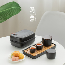 View express guest Cup travel portable tea set home Japanese kung fu tea set custom simple ceramic tea cup
