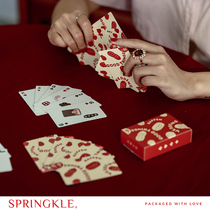 springkle Spring wedding playing cards tricky props Wedding groom wedding game blocking door creative set