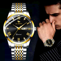 Watch JLANDA Kim Fonda Business Mens Table Double Calendar Steel Band Watch Watch Luminous Quartz Watch