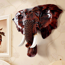 Lucky resin elephant head Creative crafts Wall decoration Living room home wall decoration Hotel bar hanging decoration