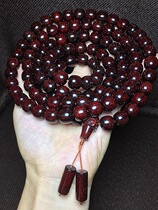 Indian small leaf Rosewood demolition old material Buddha beads hand string full of Venus high oil density 1 1*1 2 old beads 108