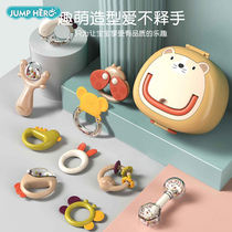 Baby hand bell toy 0-1 year old newborn baby puzzle early education Grip can bite the gum 3-6 months to appease young children