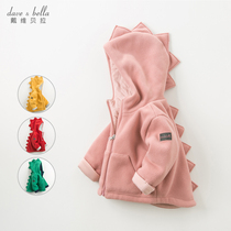 Davibella childrens clothing baby winter cotton padded jacket Childrens cotton clothes Mens dinosaur Thickened Warm Cotton Clothes Coats Women