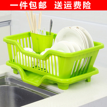 Kitchen bowl rack drain water drip dish rack dishes bowl chopsticks storage rack plastic supplies storage box storage basket