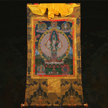 Thousand-handed Guanyin boutique Thangka Tibetan painting Pride hand-made fine-mounted cloth printed gold thread Thangka Buddha statue