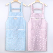 Kitchen apron female hipster summer home oil-proof cotton overalls cute Japanese Korean cooking waist