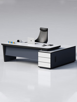 White minimalist boss table single desk manager desk manager desk and chair combination office public NTU Bandai writing desk