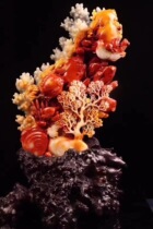 Lao stone Annual fish seal Changhua chicken blood stone seal Pixiu Bahrain chicken blood ornaments handle pieces glass frozen