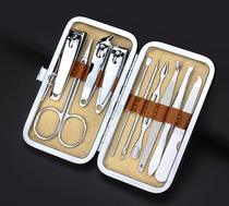 10-piece nail clipper set stainless steel pedicure scissors nail clipper nail tool household scissors