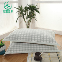 Twin Crane Flax Pillow Towel Pillow Pair of anti-mite antibacterial anti-slip no fall off 2021 new old-fashioned summer foreign trade