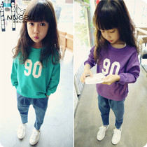 Childrens clothing 2021 Autumn New Girls baby coat long sleeve T-shirt cartoon pullover childrens base shirt 0221