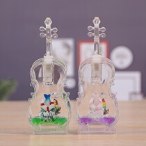 Creative violin Crystal acrylic ornaments cartoon marine animals into oil decoration Festival