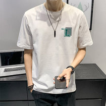 Mens short sleeve T-shirt Summer 2020 new slim trend half sleeve boys summer letter printing clothes D0301