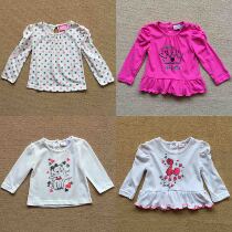 Childrens Clothing Children T-Shirt Long Sleeve Pure Cotton Girl Beating Undershirt Spring Autumn Season Blouse Girl T-Shirt Baby Autumn Dress 0-2 Years Old