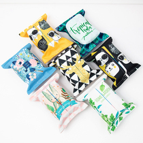 Nordic simple tissue box fabric cotton linen tissue bag living room creative paper bag toilet restaurant car tissue cover