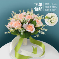 Wedding photo Bride hand bouquet Wedding bridesmaid simulation wedding hand bouquet Creative travel shooting props bouquet
