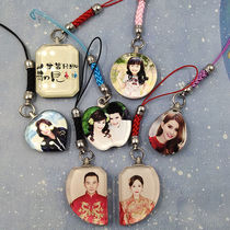 Personality Customized Photos Mobile Phone Pendants Lovers Mobile Phone Chain Pendant Key Buckle Hanging Ornament Creative Gifts Send Bestie