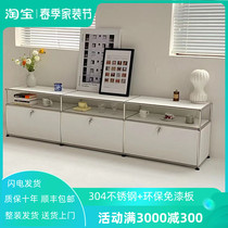 Medieval Usm Module Cabinet Combined Stainless Steel TV Cabinet Brief Joins Wind Decorated Dining Side Cabinet Metal Disposal Cabinet