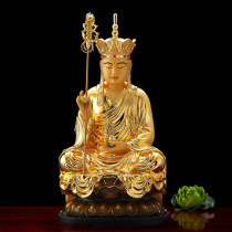 Taiwans nano-gilded gold Tibetan King Buddha statue big wish Ksitiangzang Bodhisattva bronze statue enshrine Buddhism Ksitibet Bodhisattva