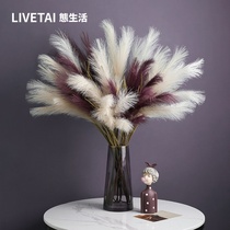 State Life ins Net red simulation flower reed grass fake flower decoration living room floor decoration dry flower Big Bouquet decoration